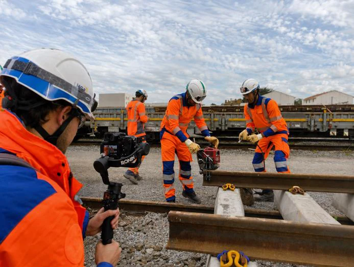 Captation de médias sur un chantier ferroviaire