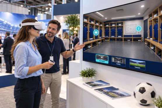 Présentation des coulisses et des installations sportives